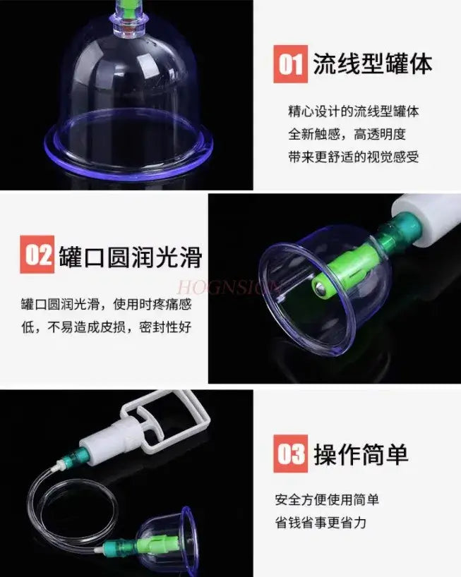 12 Pcs Professional Medical Cupping Set | Vacuum Cupping Therapy Kit