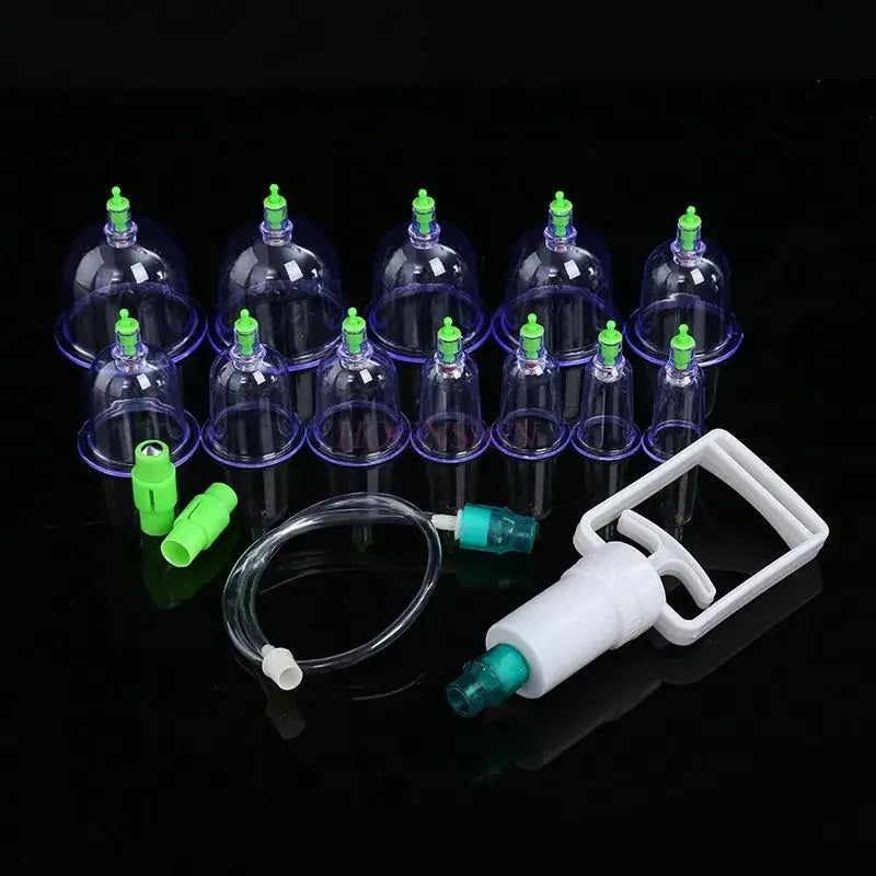 12 Pcs Professional Medical Cupping Set | Vacuum Cupping Therapy Kit