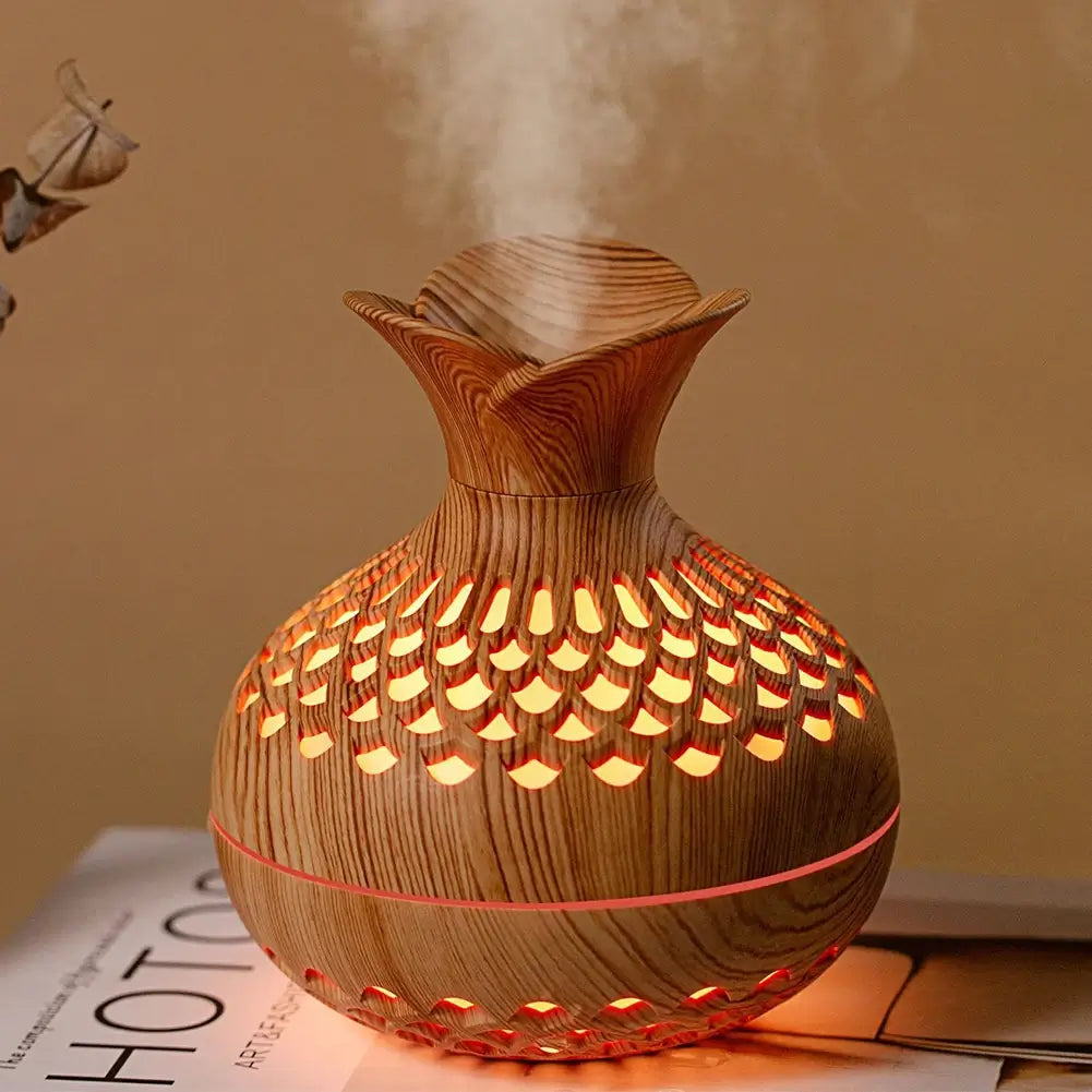 300ml Aromatherapy Diffuser | Wood Grain Humidifier Silent Aromatherapy