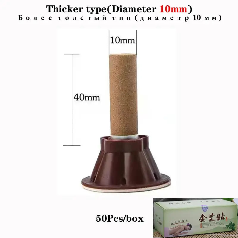 50 Pcs Mini Moxa Tube For Self-Treatment | Mini Moxa Hollow Core Tube