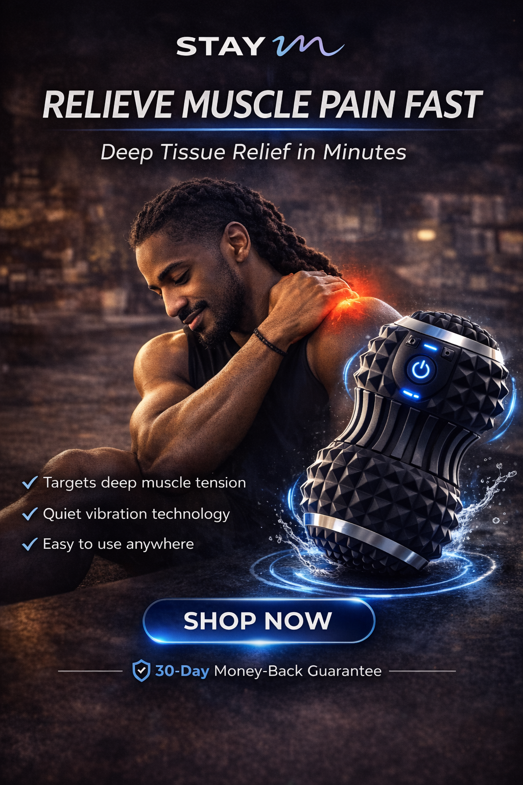 Deep Tissue Recovery Ball™ Relieve muscle tension, knots & soreness in minutes - at home, gym or work