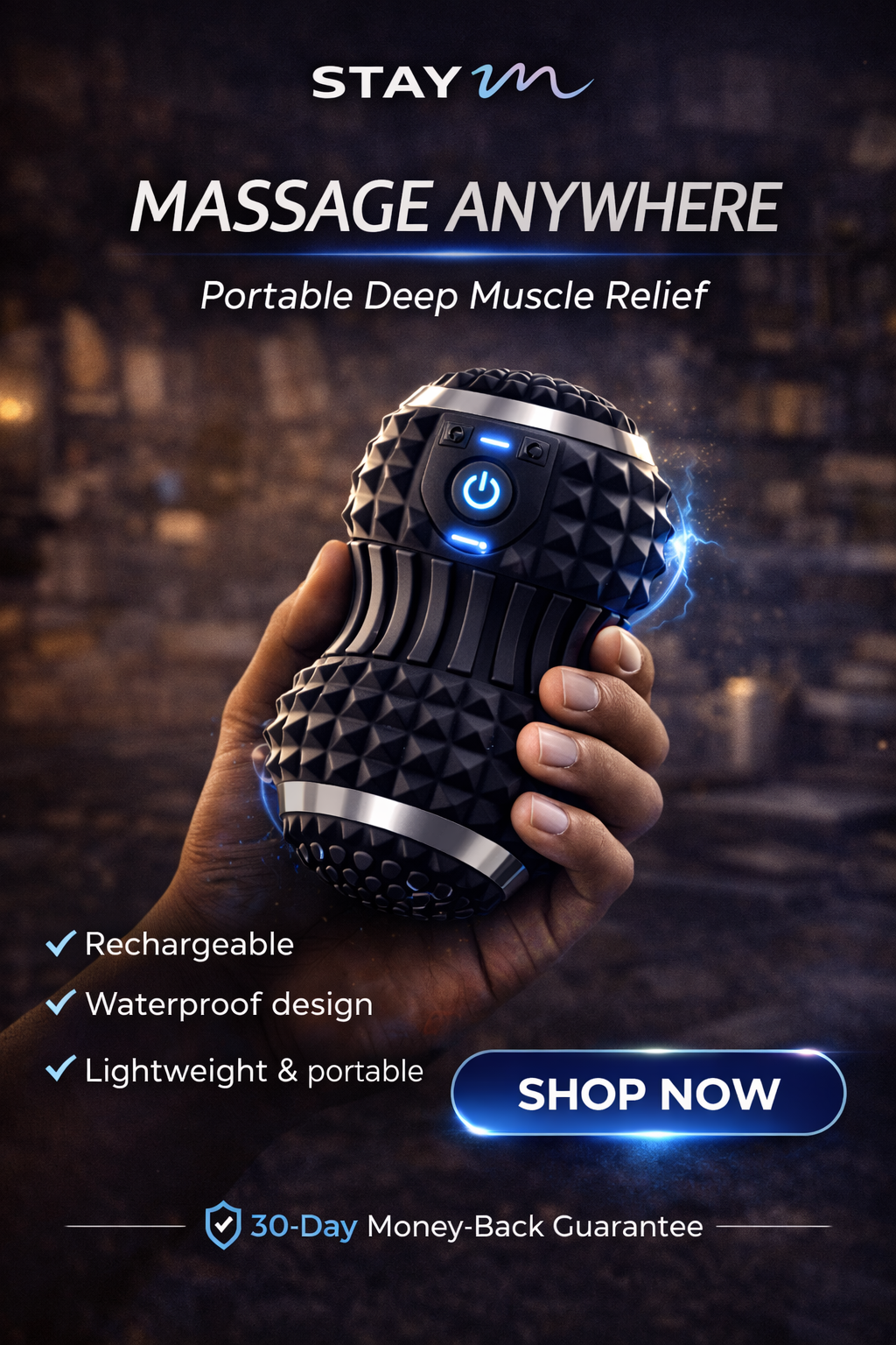 Deep Tissue Recovery Ball™ Relieve muscle tension, knots & soreness in minutes - at home, gym or work