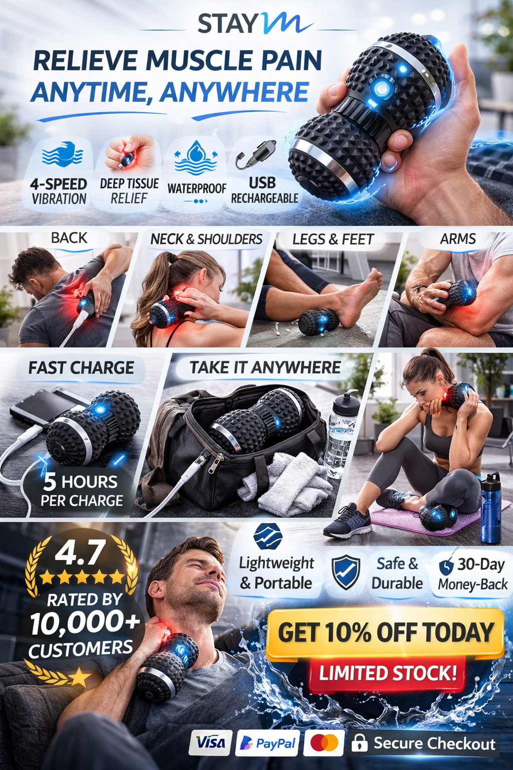 Deep Tissue Recovery Ball™ Relieve muscle tension, knots & soreness in minutes - at home, gym or work