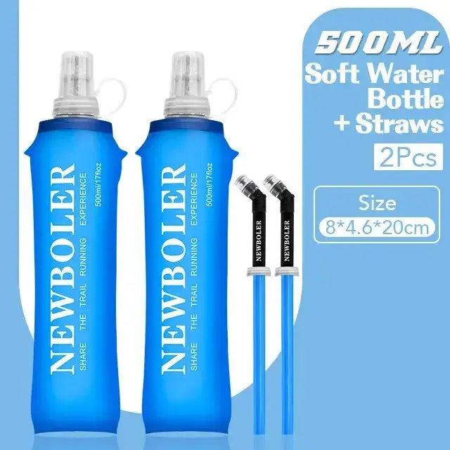 Folding Water Bottle | Running Hydration Flask 250ml 500ml Water Bottle