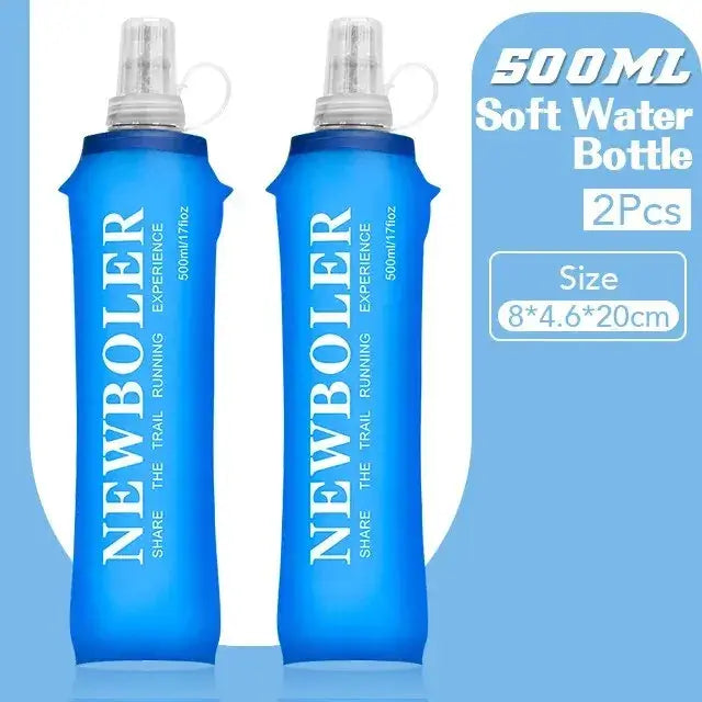 Folding Water Bottle | Running Hydration Flask 250ml 500ml Water Bottle