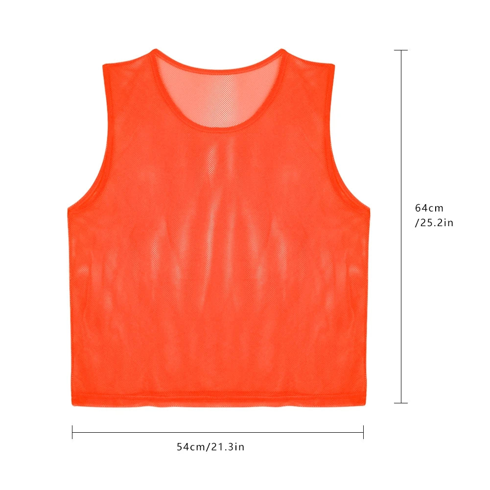 6 12 PCS Adults Children Soccer Training Vest Football