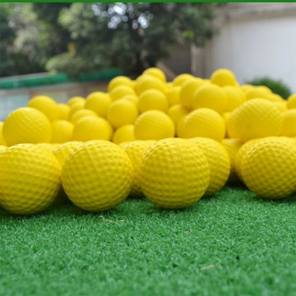 Hot Selling 20 Pcs PU Foam Golf Balls Yellow Sponge Elastic