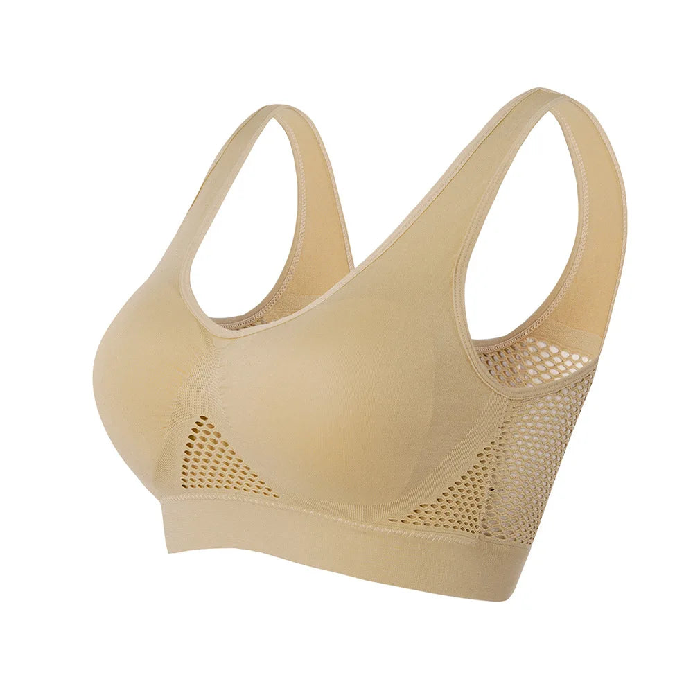 S-6XL Hollow Out Women Sport Bra Fitness Yoga Running Vest