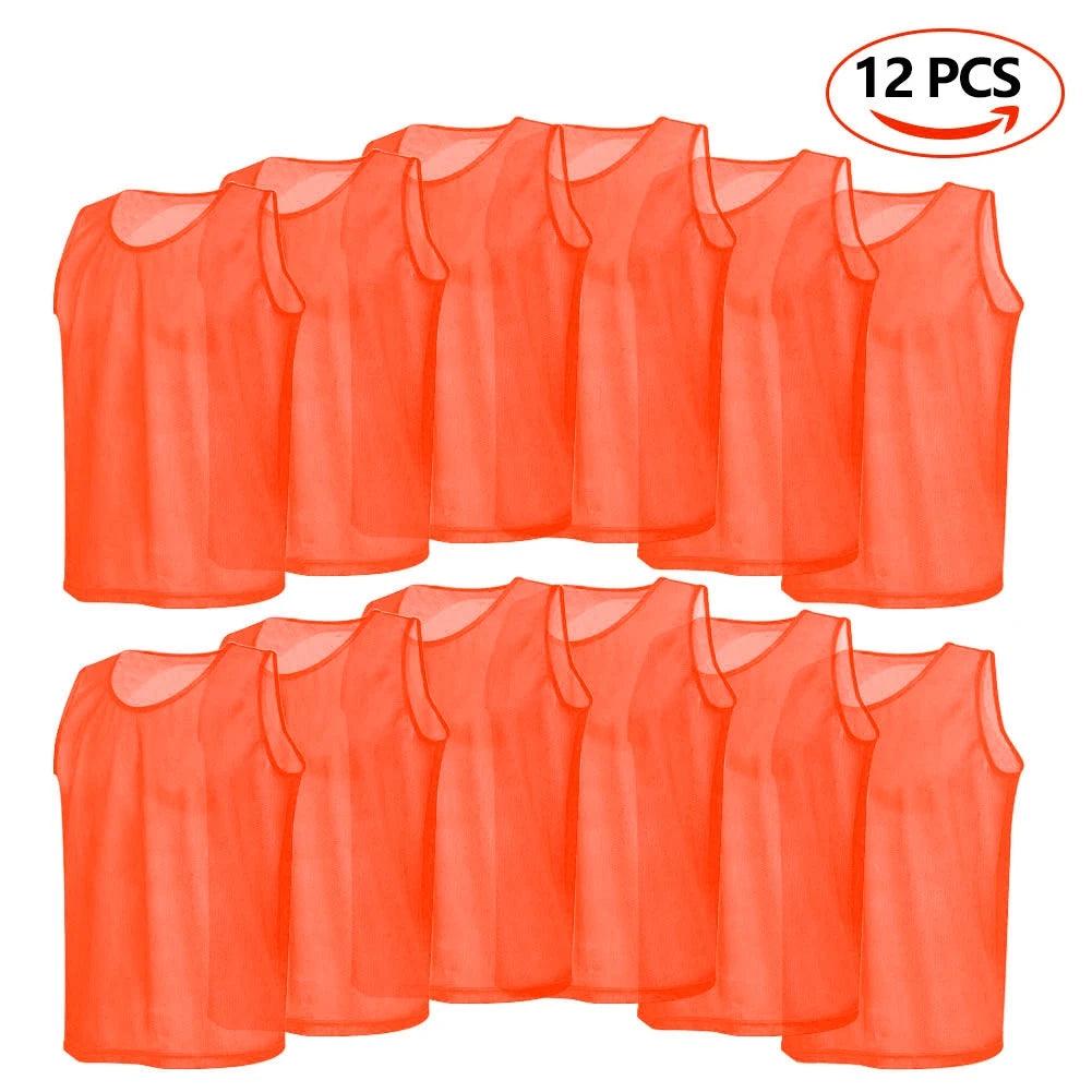 6 12 PCS Adults Children Soccer Training Vest Football