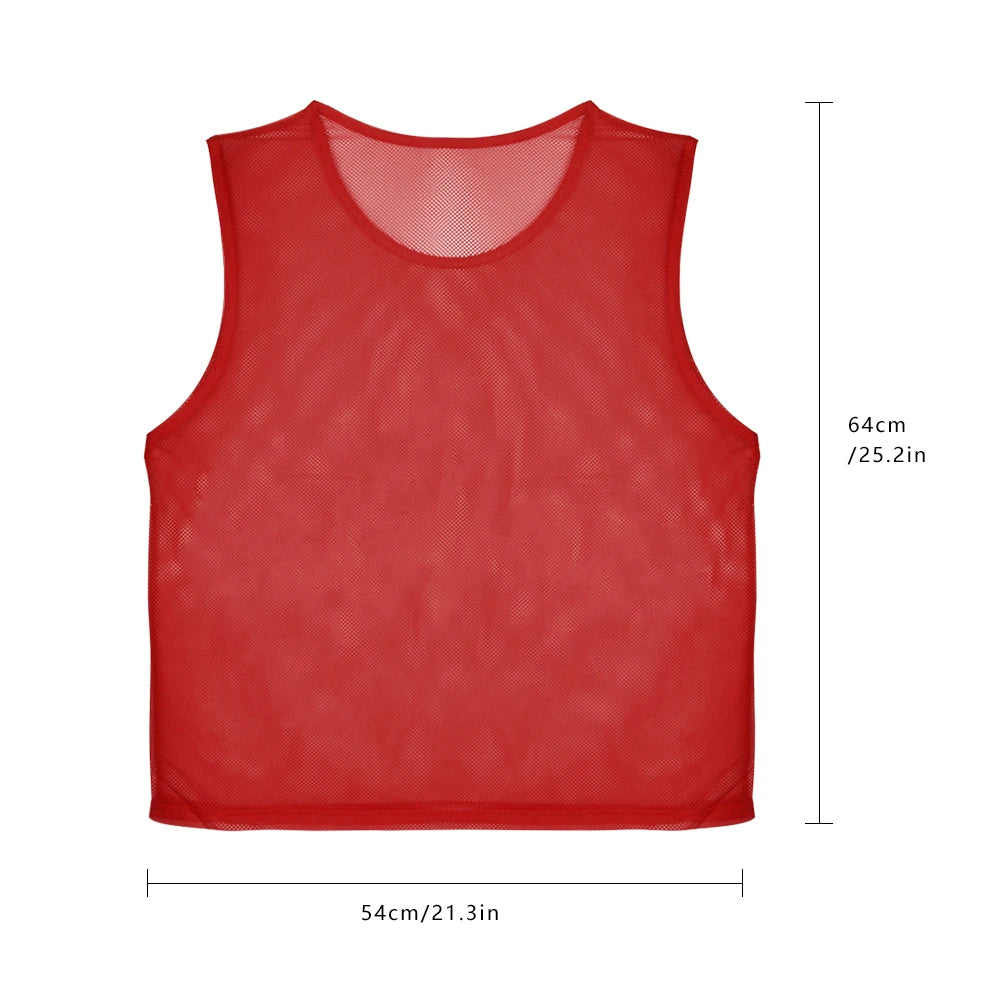 6 12 PCS Adults Children Soccer Training Vest Football