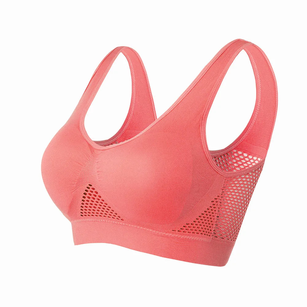 S-6XL Hollow Out Women Sport Bra Fitness Yoga Running Vest