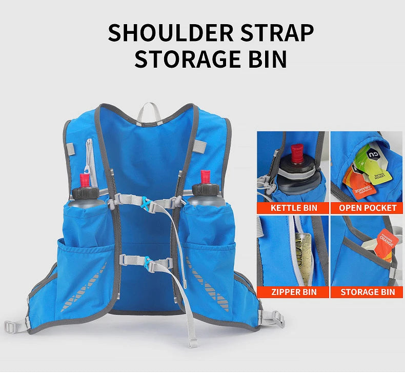 Quick-drying running backpack 5L ultra-light hydrating vest