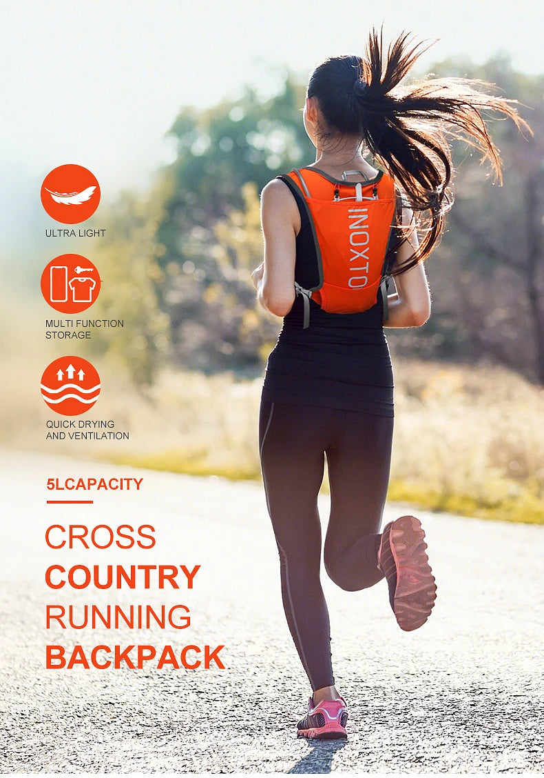 Quick-drying running backpack 5L ultra-light hydrating vest