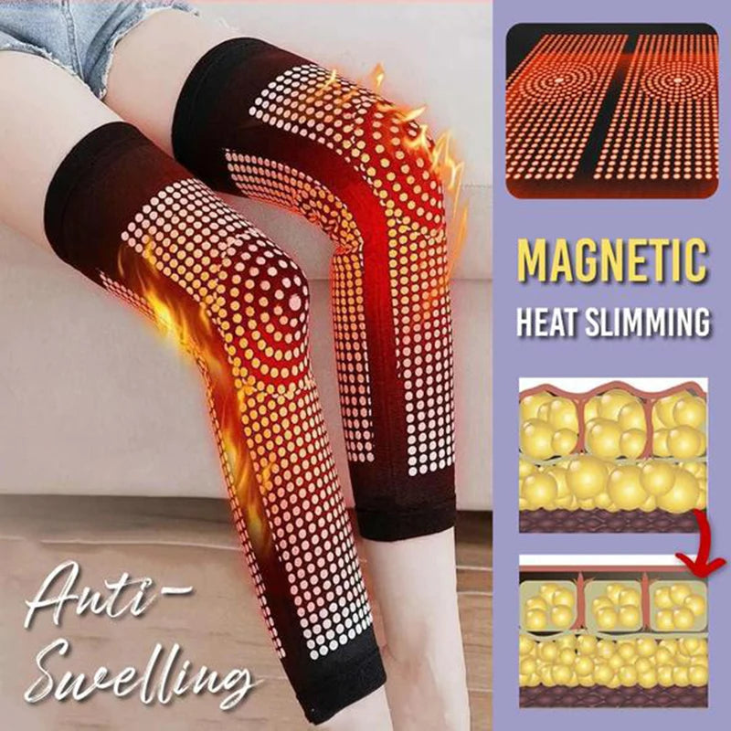 1 Pair Self Heating Knee Pads Brace Sports Kneepad Compression Tourmaline Knee Support for Arthritis Joint Pain Relief R