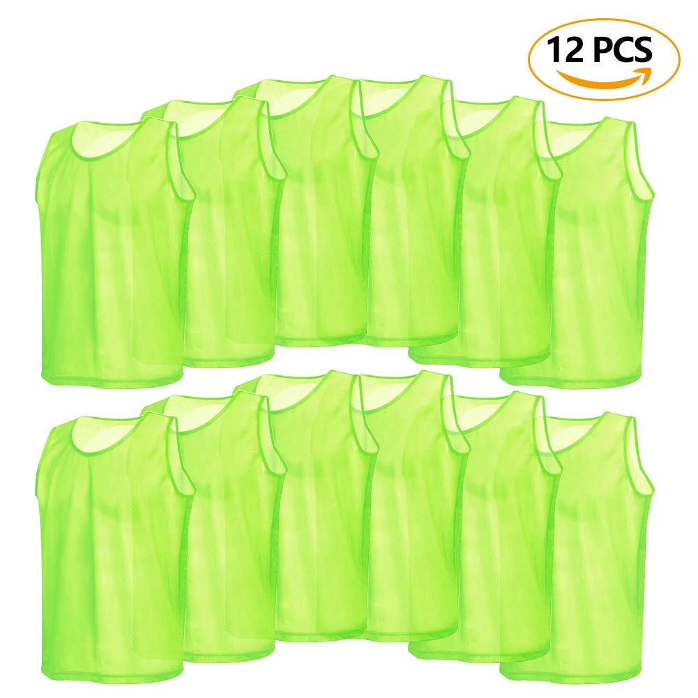 6 12 PCS Adults Children Soccer Training Vest Football