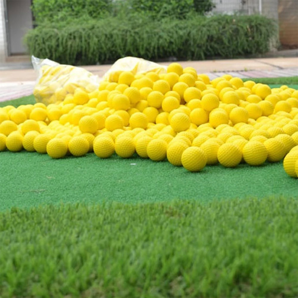 Hot Selling 20 Pcs PU Foam Golf Balls Yellow Sponge Elastic