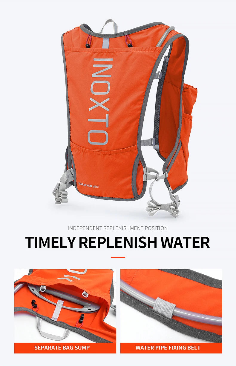 Quick-drying running backpack 5L ultra-light hydrating vest