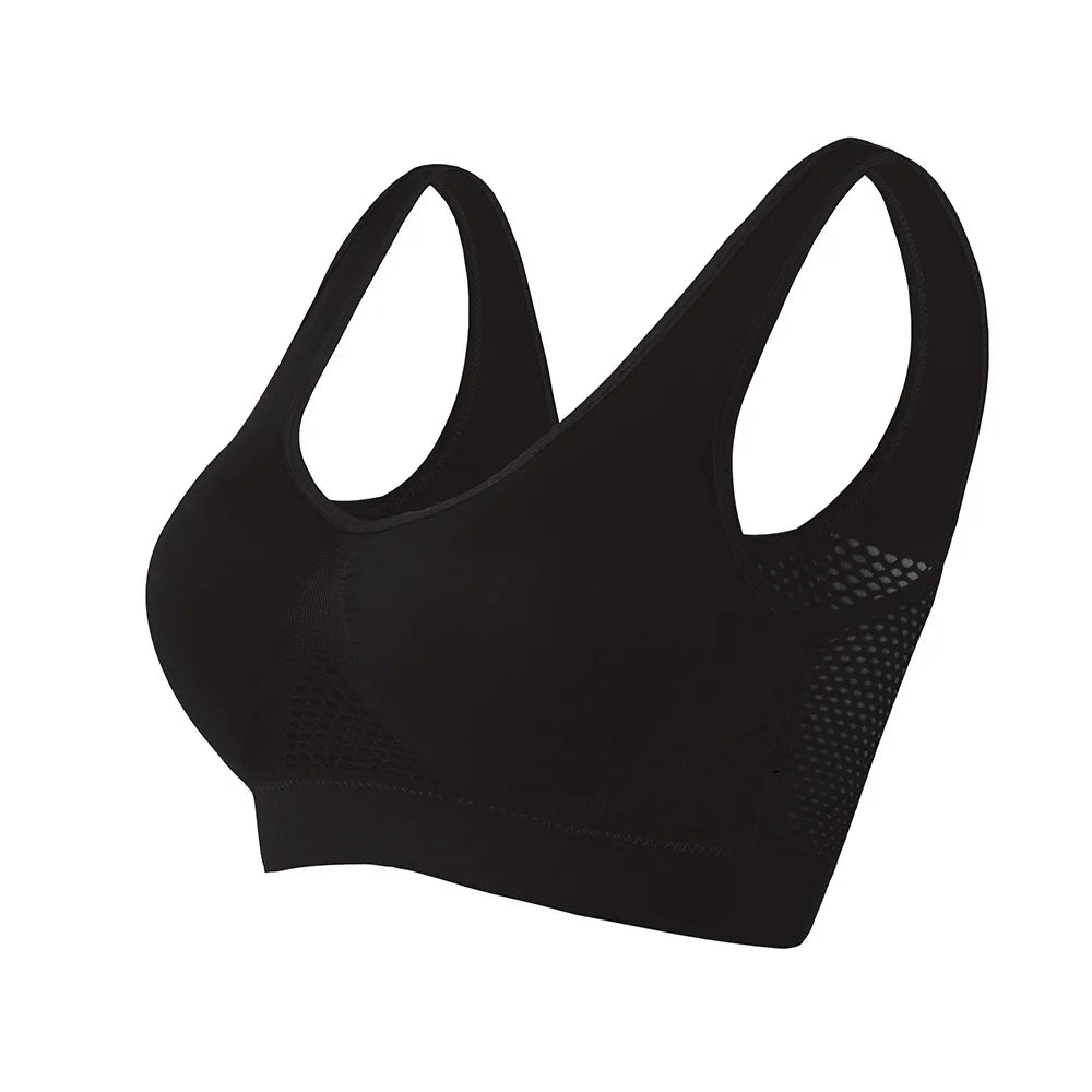 S-6XL Hollow Out Women Sport Bra Fitness Yoga Running Vest