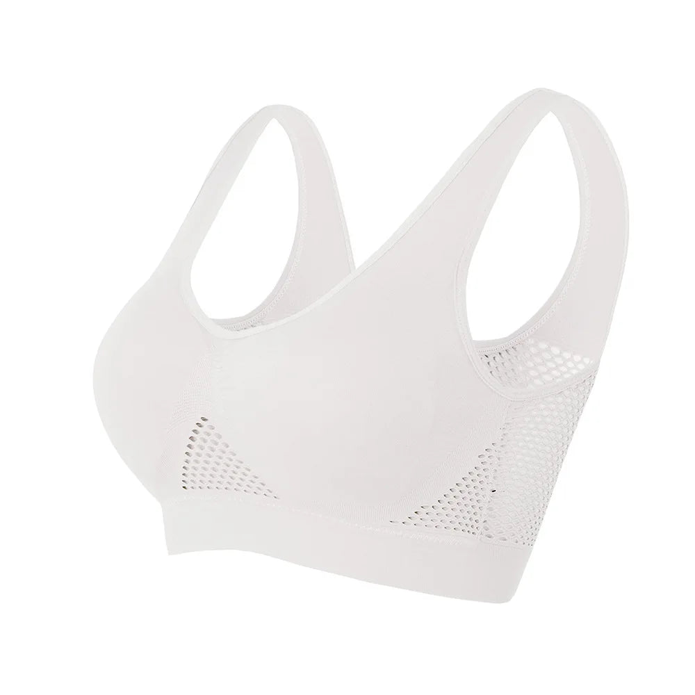 S-6XL Hollow Out Women Sport Bra Fitness Yoga Running Vest