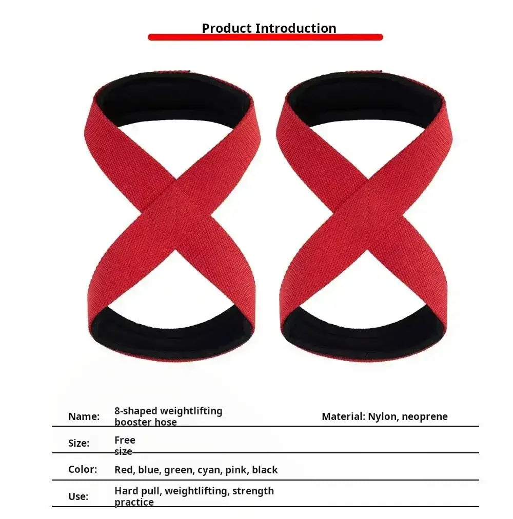 Padded Figure 8 Straps For Deadlift | Lifting Straps With Wrist Support