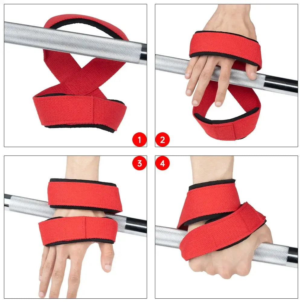 Padded Figure 8 Straps For Deadlift | Lifting Straps With Wrist Support