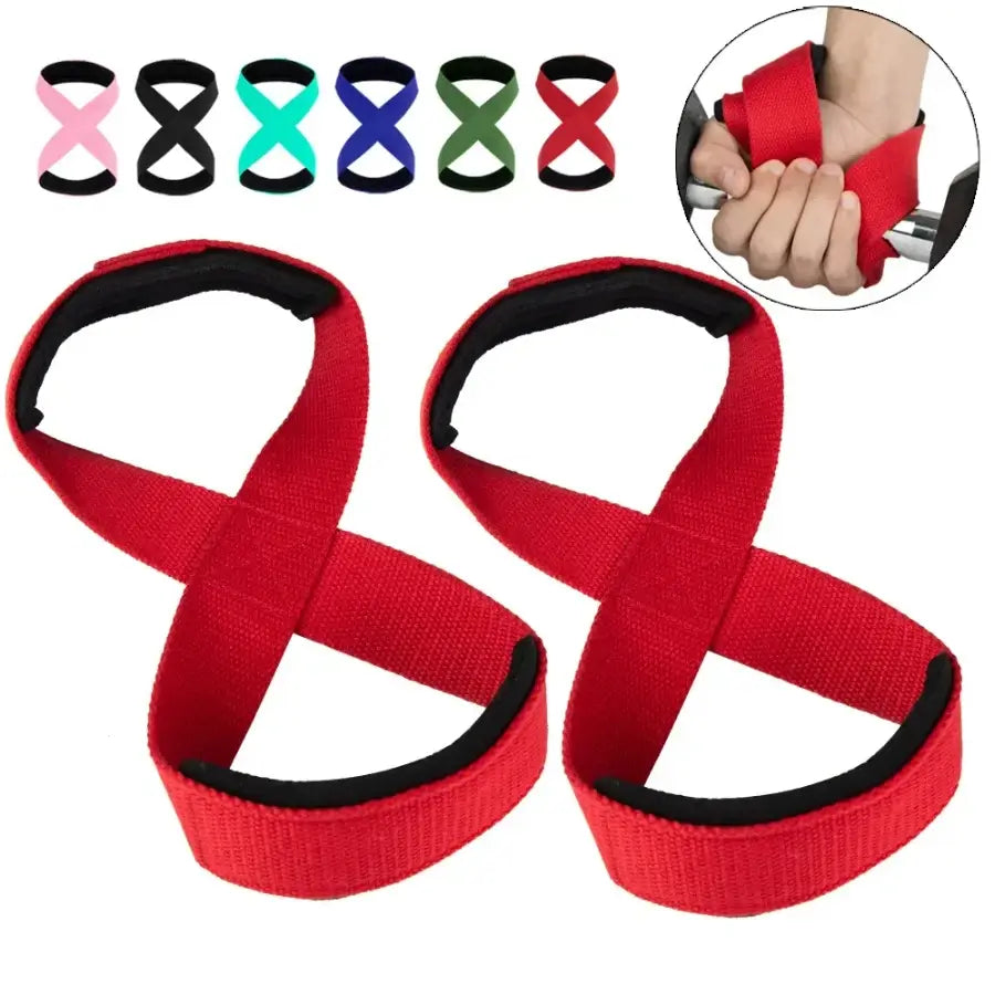 Padded Figure 8 Straps For Deadlift | Lifting Straps With Wrist Support