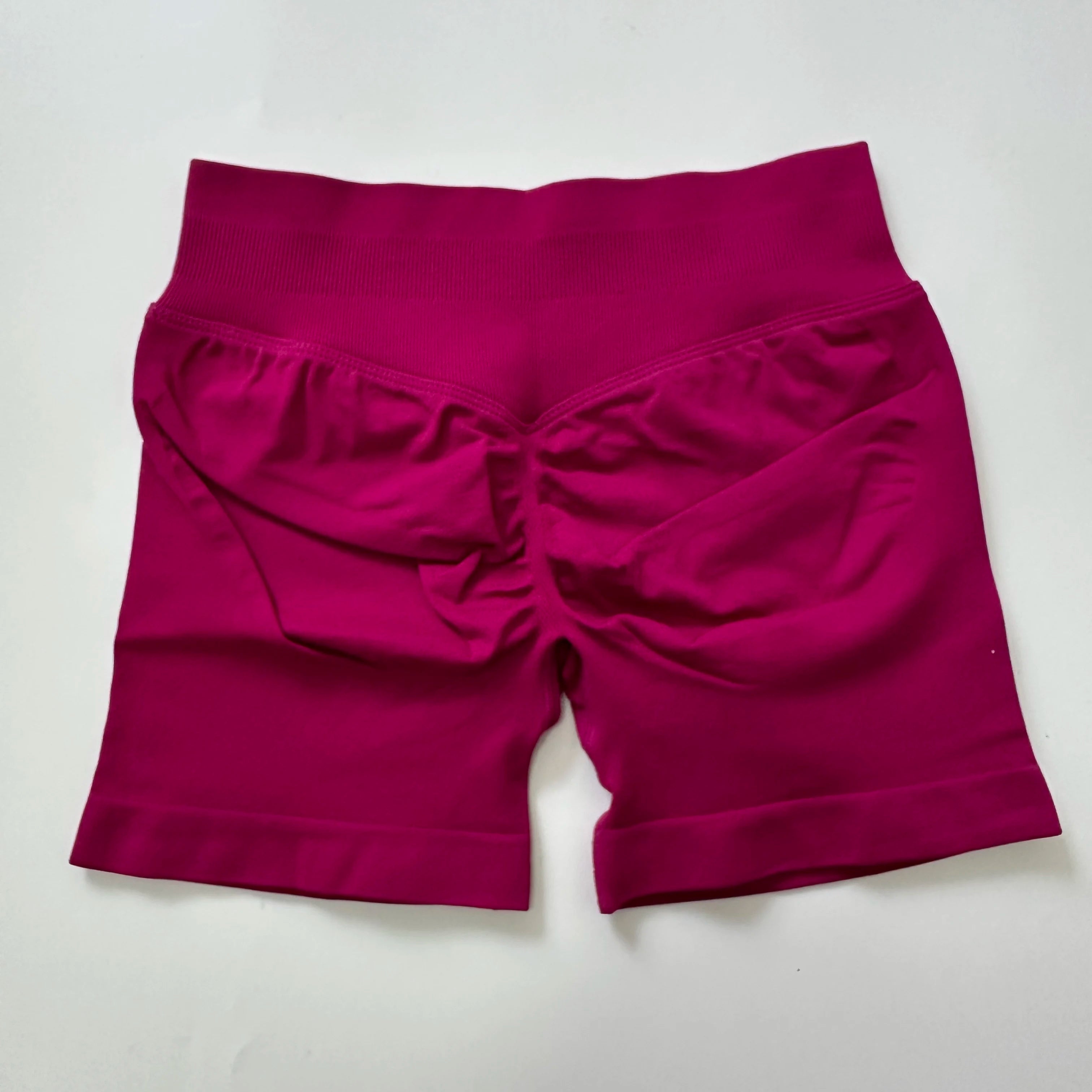 Yoga Shorts Low Ribbed Band Yoga Shorts Seamless Scrunch Bum