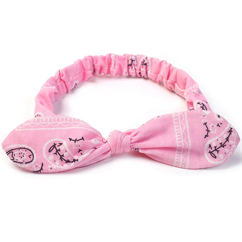 New Boho Women Soft Solid Print Headbands Vintage Cross Knot