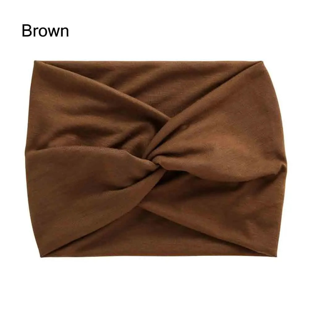 Fashion Colorful Wide Headbands Women Extra Large Turban