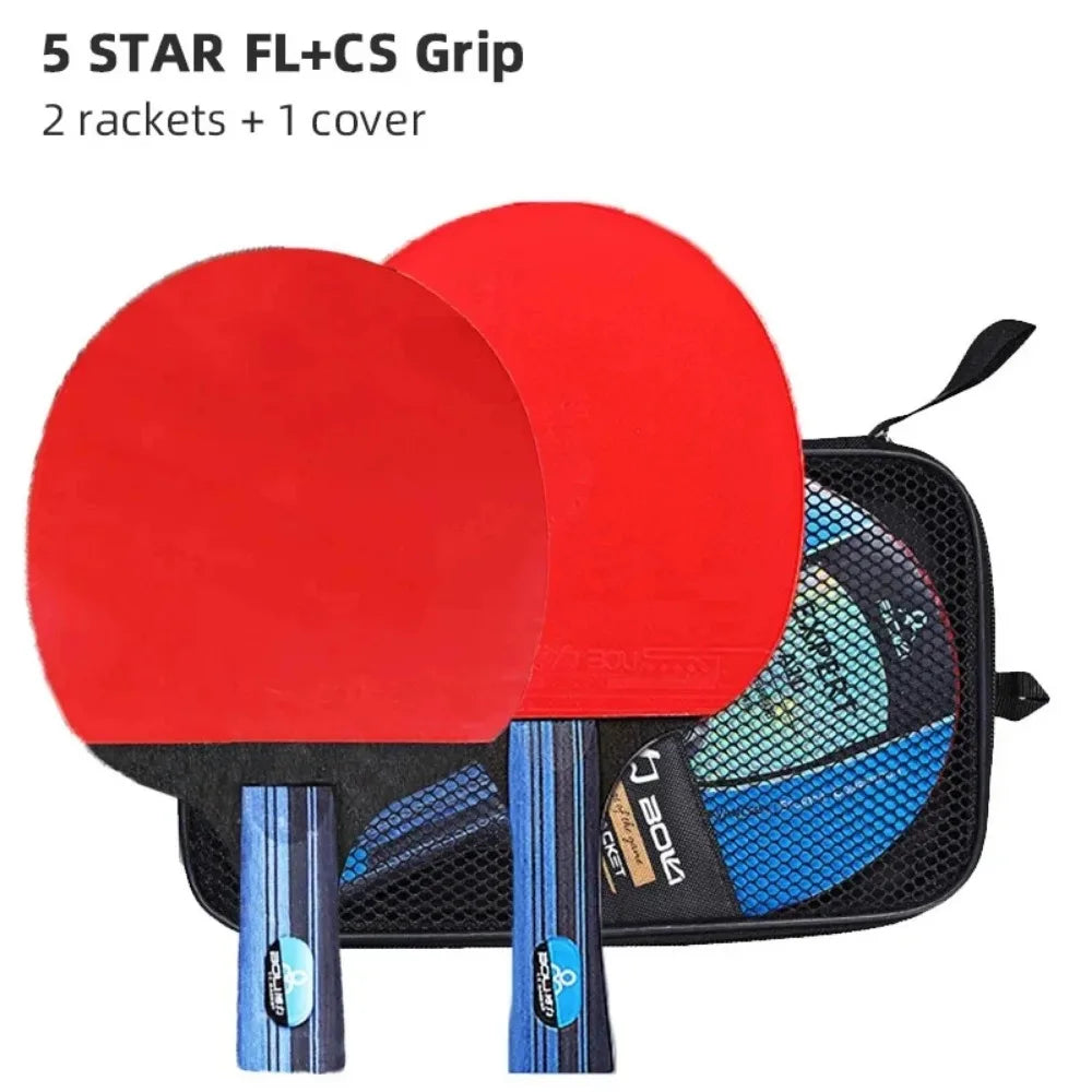 5 6 Star Table Tennis Racket 2PCS Professional Ping Pong