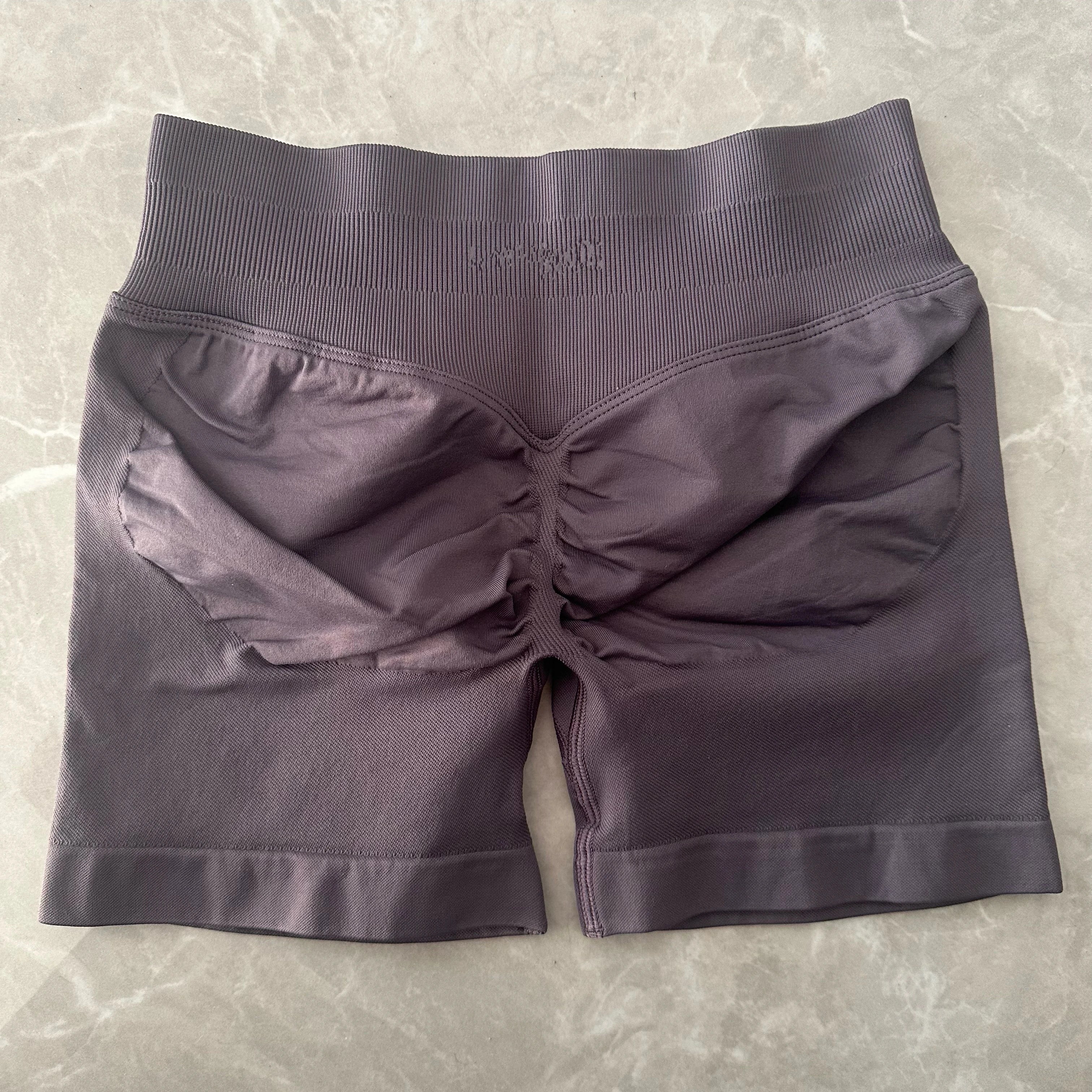 Yoga Shorts Low Ribbed Band Yoga Shorts Seamless Scrunch Bum