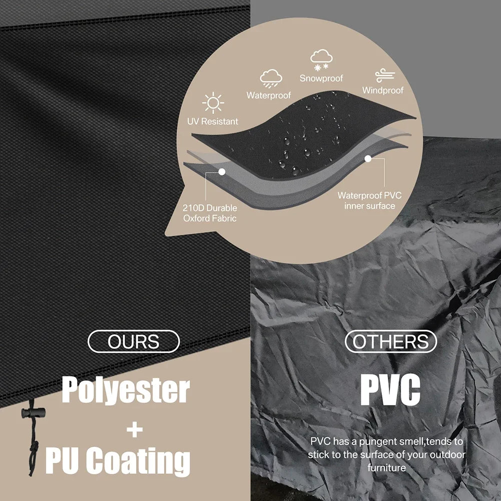 Garden Furniture Cover Air Vent Waterproof Windproof Anti-UV