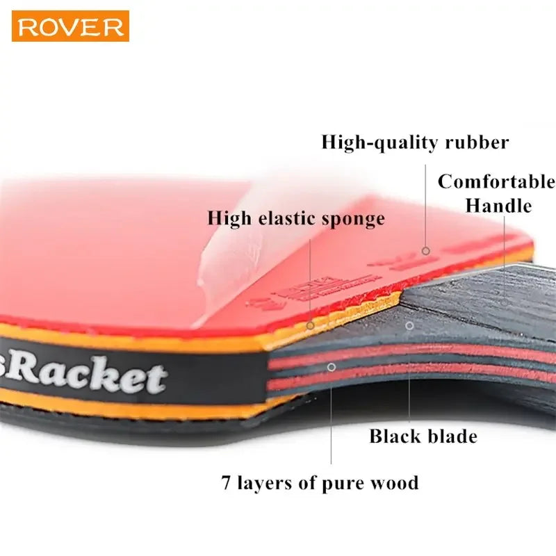 5 6 Star Table Tennis Racket 2PCS Professional Ping Pong