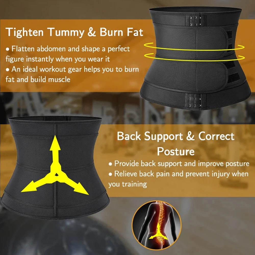 1PCS Women Men Waist Trainer Belt Tummy Control Workout