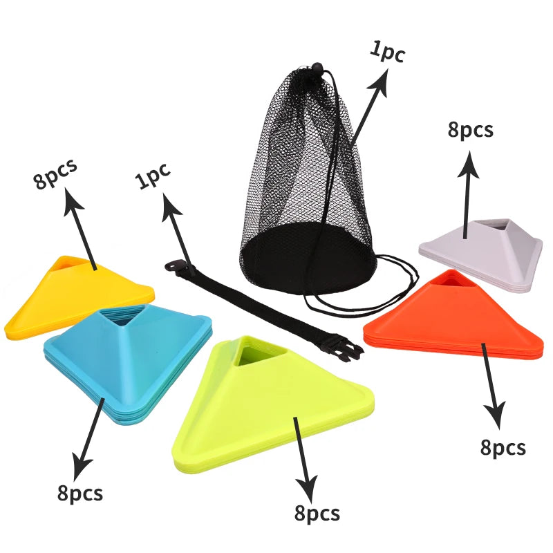 20PCS 40PCS Football Training Disc Triangle Soccer Practice