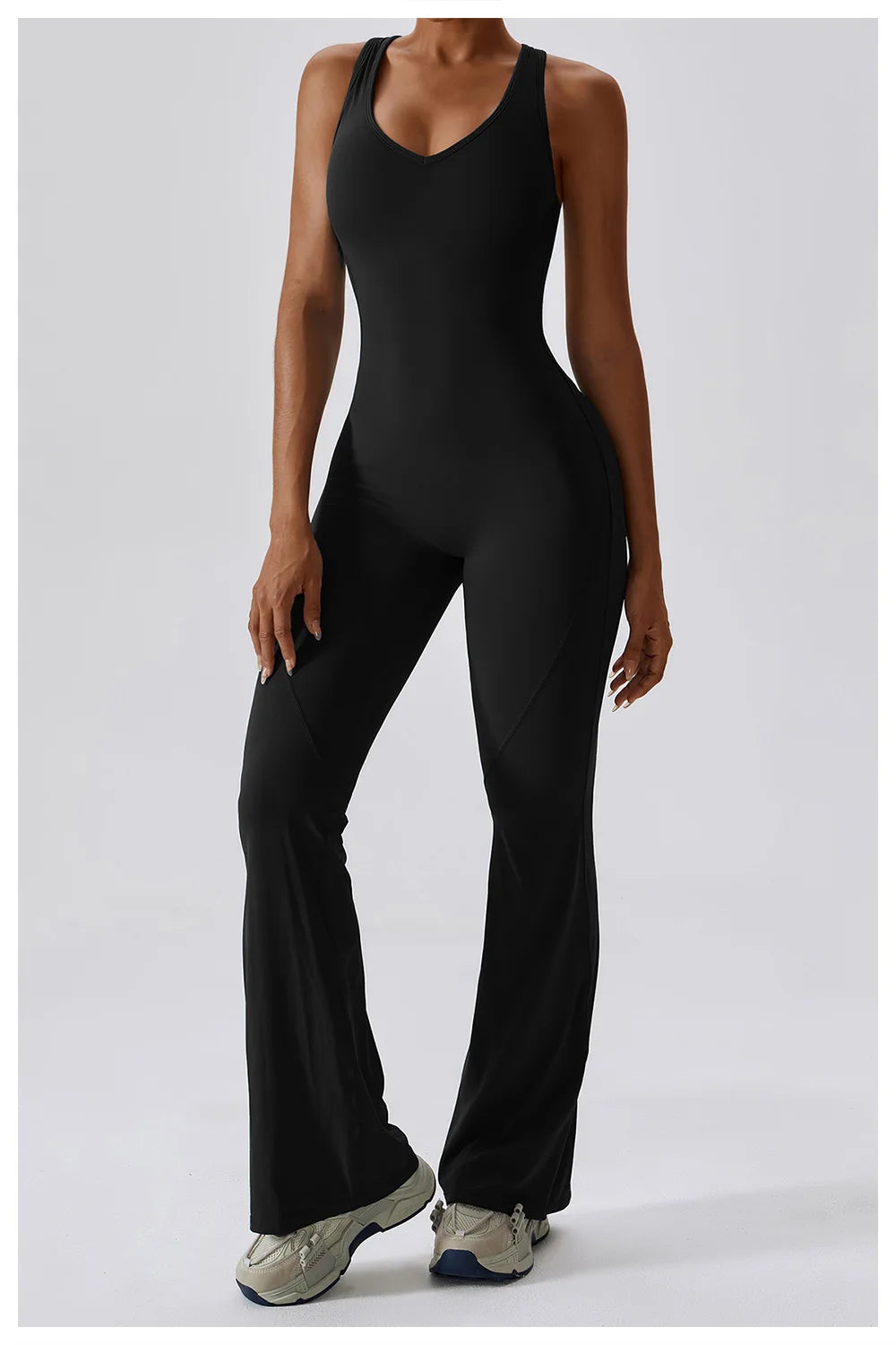 Solid Yoga Jumpsuit One Piece Outfit Fitness Bodysuit