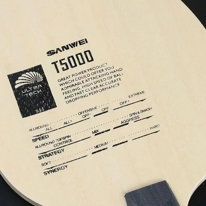 SANWEI T5000 Table Tennis Blade 5 Wood 2 Carbon Entry