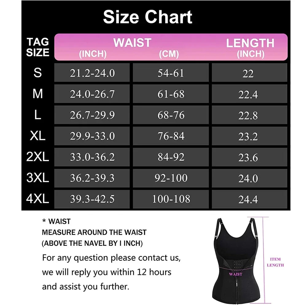1Pcs Waist Trainer Women Corset Shapewear Zipper Women s