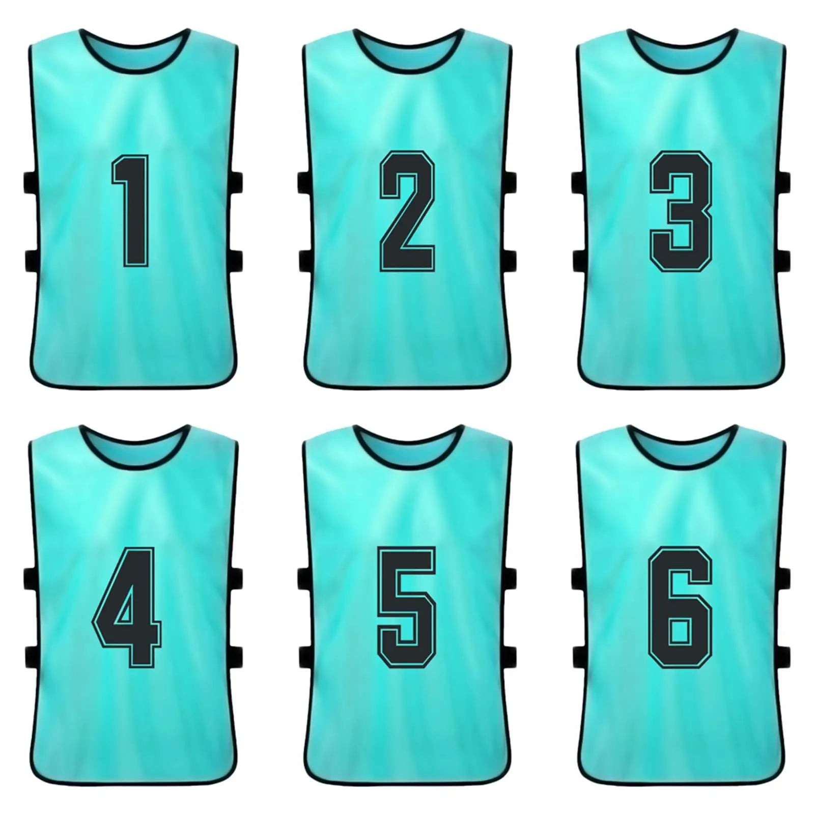 6 12PCS Kid s Football Pinnies Quick Dry Soccer Jersey Youth