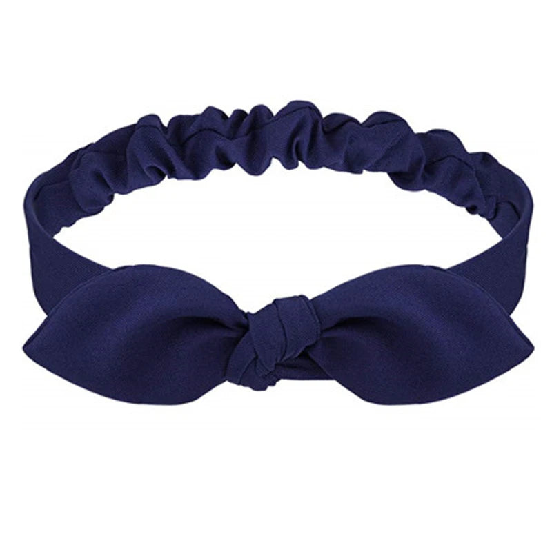 New Boho Women Soft Solid Print Headbands Vintage Cross Knot