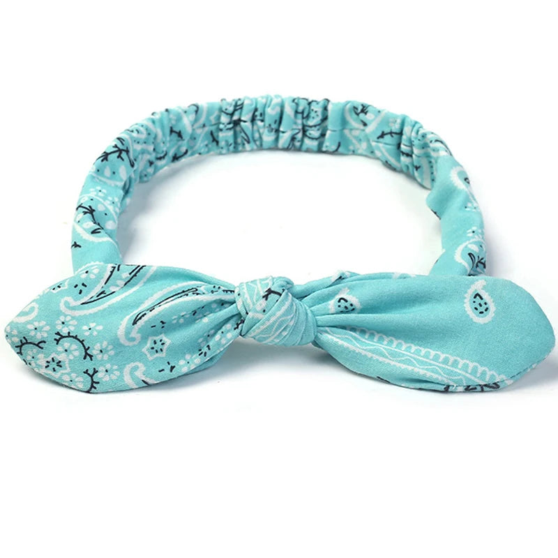 New Boho Women Soft Solid Print Headbands Vintage Cross Knot