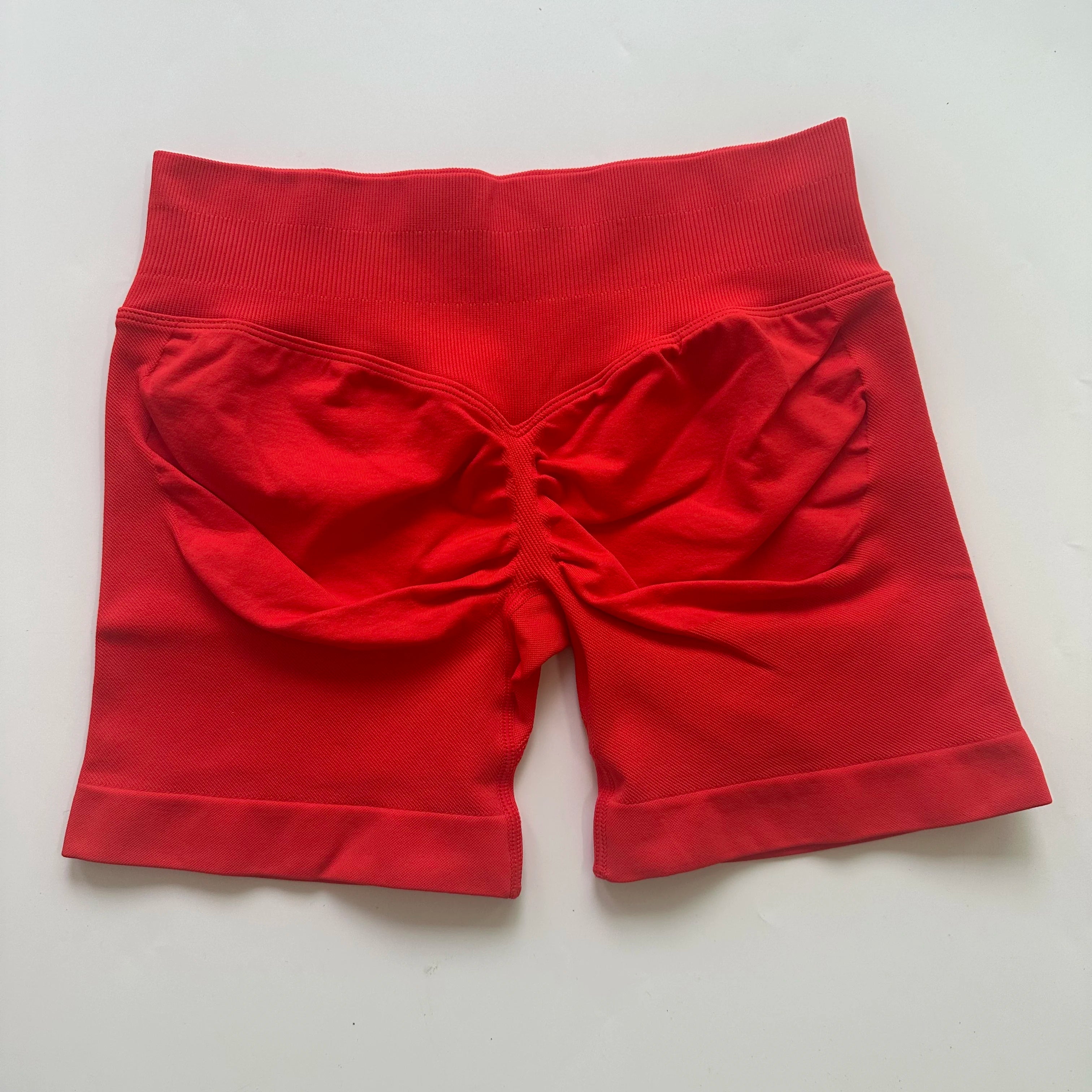 Yoga Shorts Low Ribbed Band Yoga Shorts Seamless Scrunch Bum