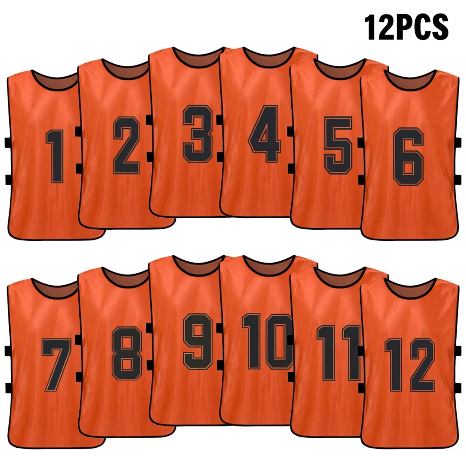 6 12PCS Kid s Football Pinnies Quick Dry Soccer Jersey Youth