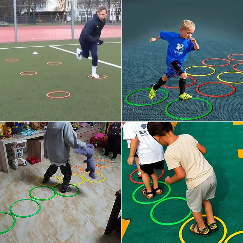 10pcs Durable Agility Training Rings Portable Football