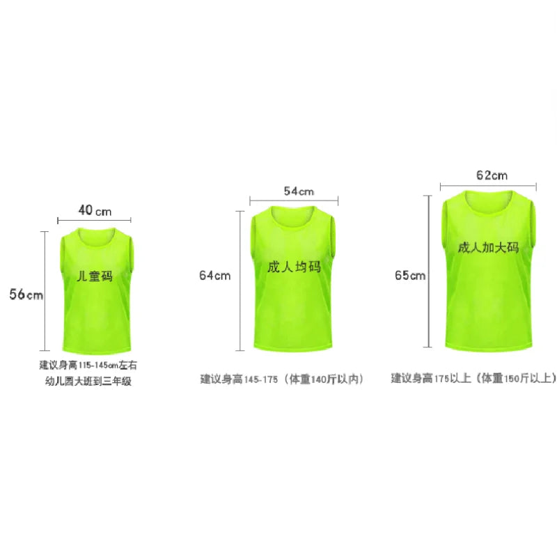 6 12 PCS Adults Children Soccer Training Vest Football