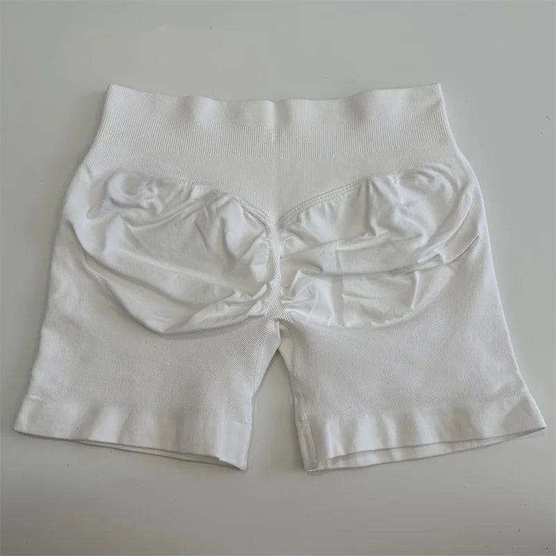 Yoga Shorts Low Ribbed Band Yoga Shorts Seamless Scrunch Bum