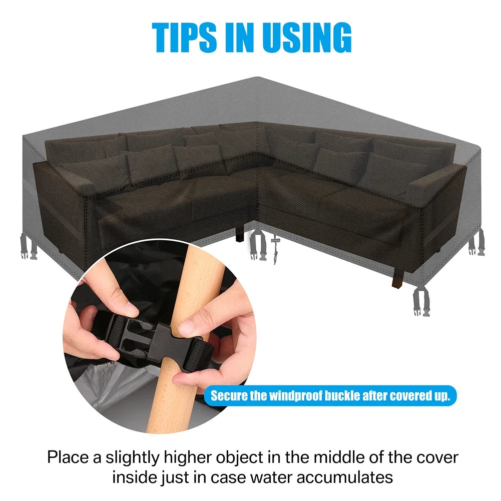 Garden Furniture Cover Air Vent Waterproof Windproof Anti-UV