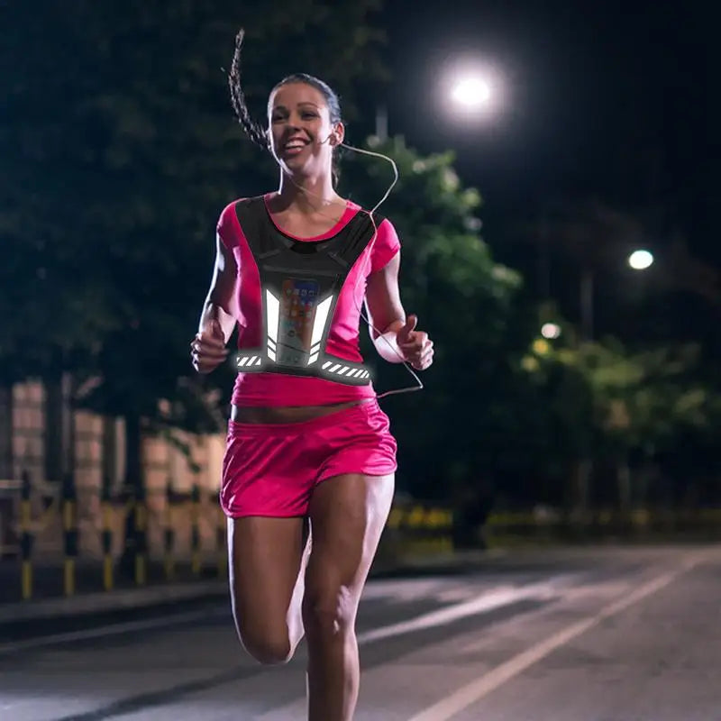 Reflective Running Vest Bag Universal Running Sports Phone