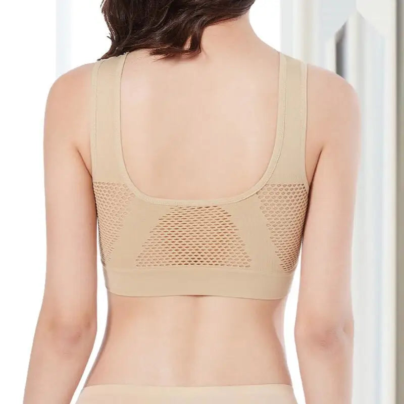 S-6XL Hollow Out Women Sport Bra Fitness Yoga Running Vest