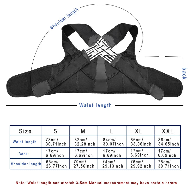 Back Brace Posture Corrector Women Men Shoulder Straightener